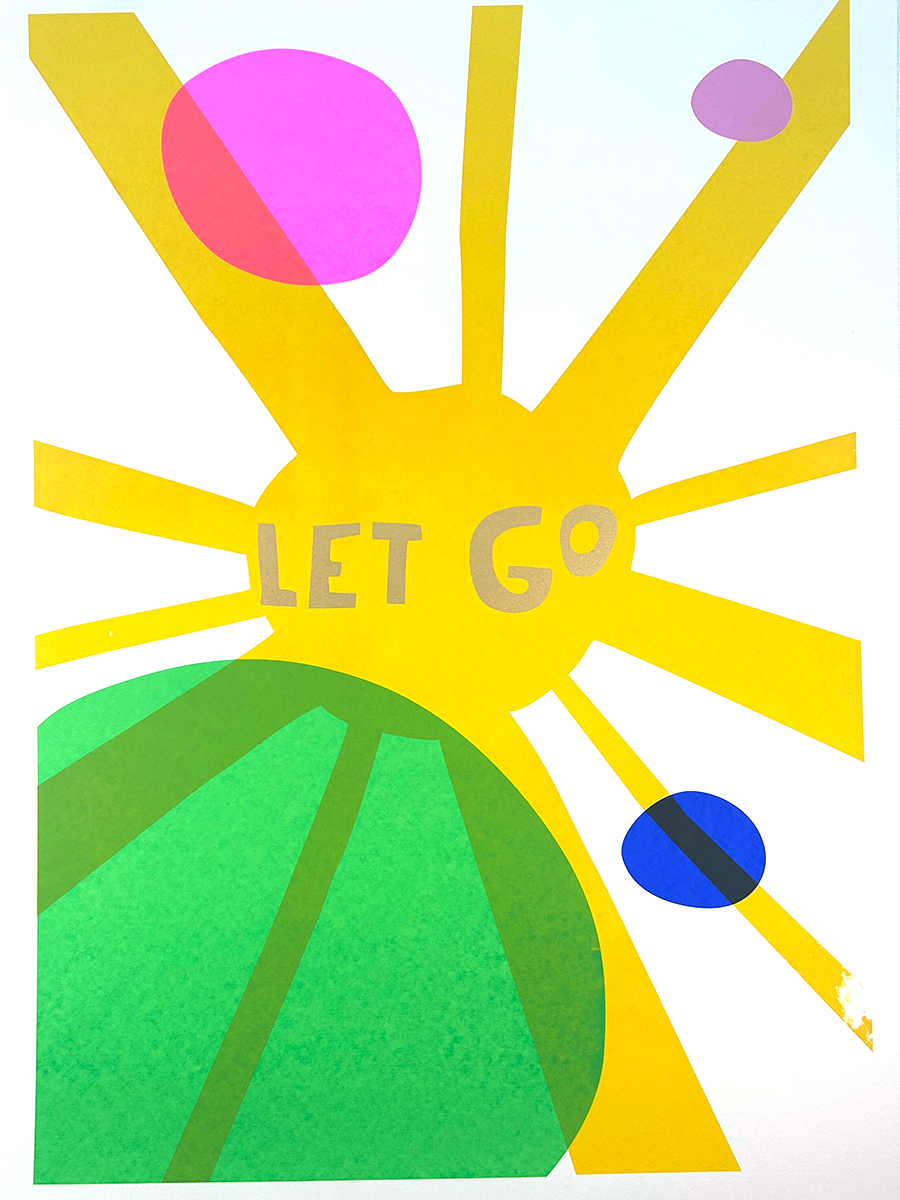 let go – screen print poster by nice print editions