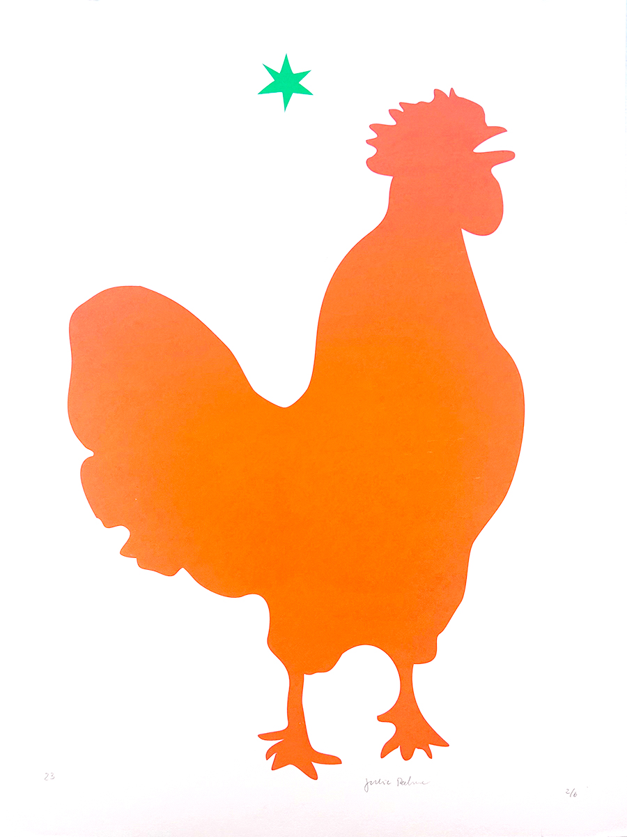 le coq orange – screen print poster by nice print editions