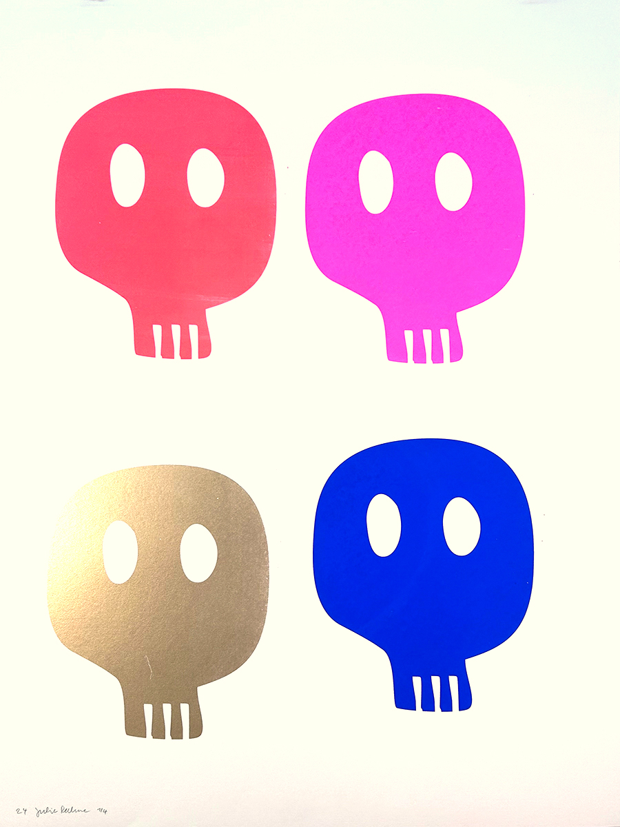 skulls – screen print poster by nice print editions