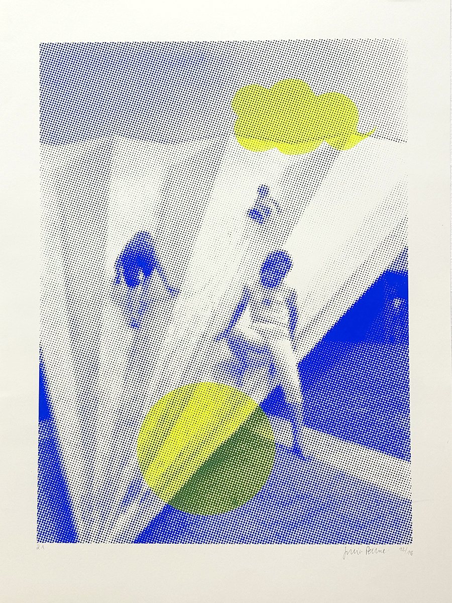 play blue – screen print poster by nice print editions