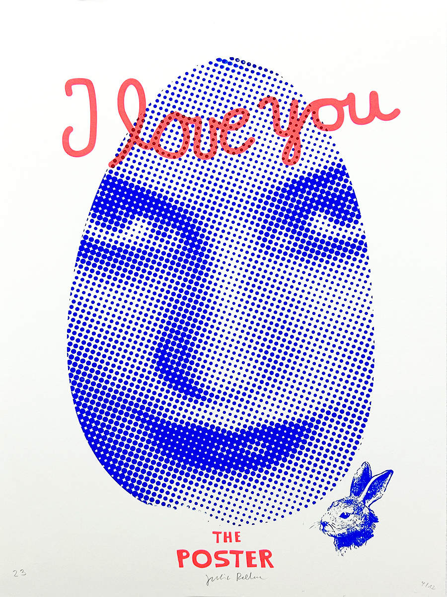 i love you – screen print poster by nice print editions