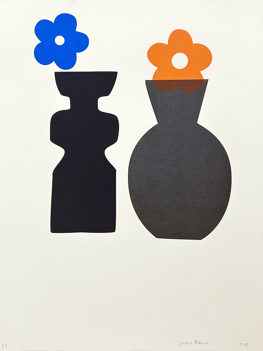two flowers – screen print poster by nice print editions