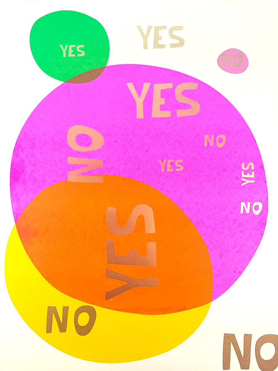 yes/no – screen print poster by nice print editions
