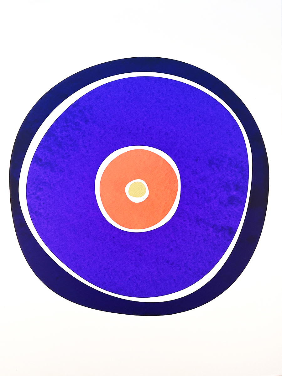 circles indigo – screen print poster by nice print editions