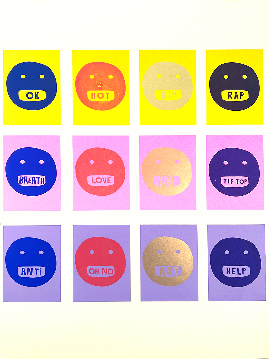 smily color – screen print poster by nice print editions