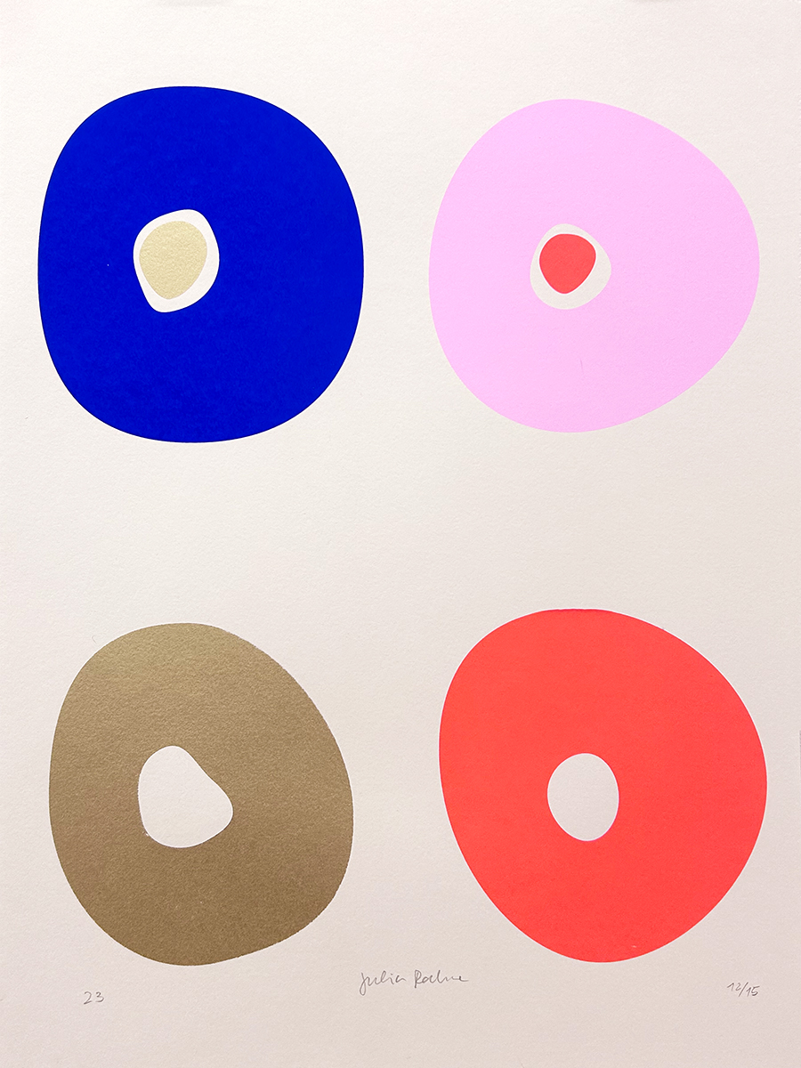 dots red – screen print poster by nice print editions