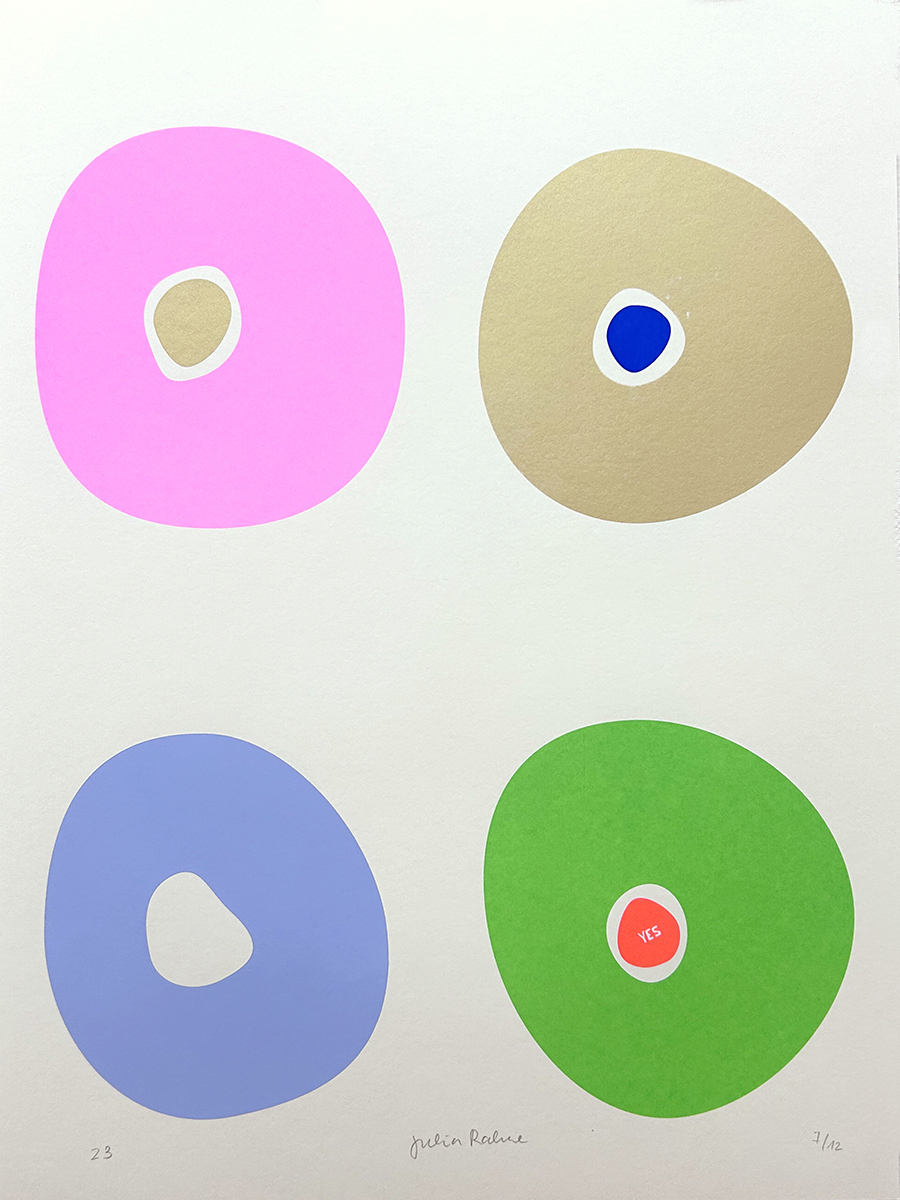 dots green – screen print poster by nice print editions