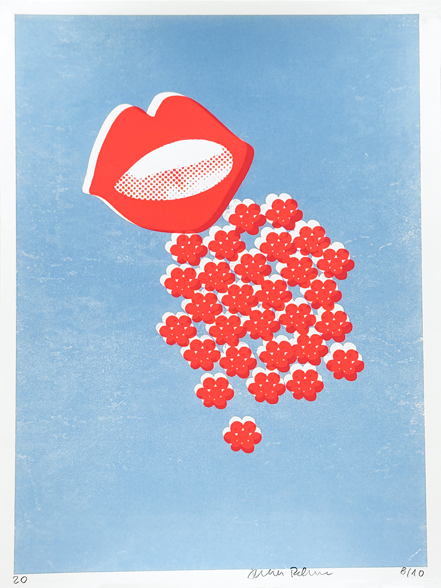 rasberry – screen print poster by nice print editions