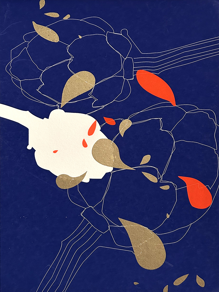artischocke red – screen print poster by nice print editions