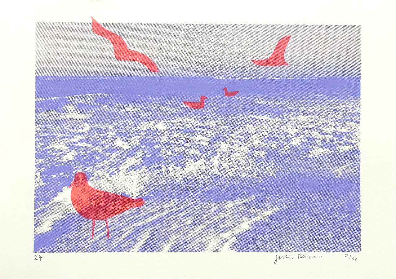 möwen – screen print poster by nice print editions