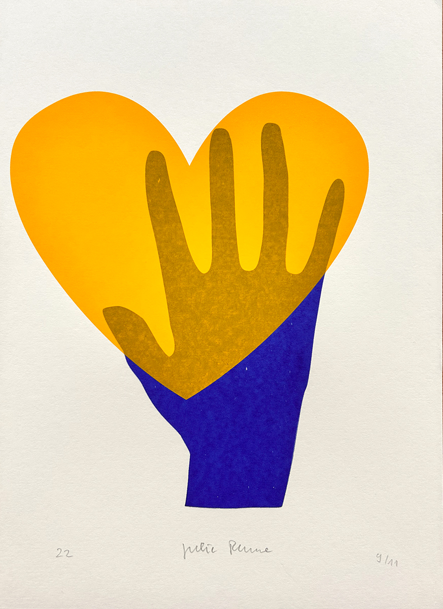 hand love – screen print poster by nice print editions