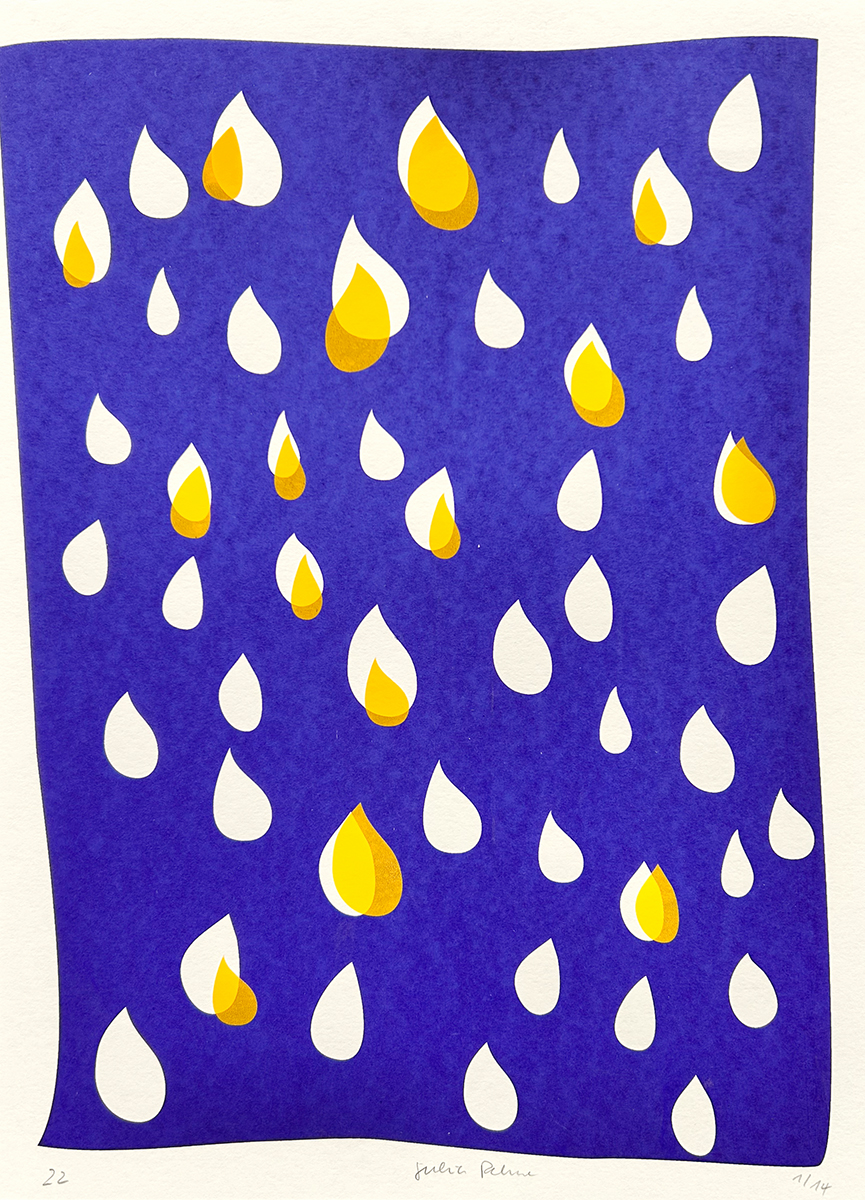 raindrops – screen print poster by nice print editions