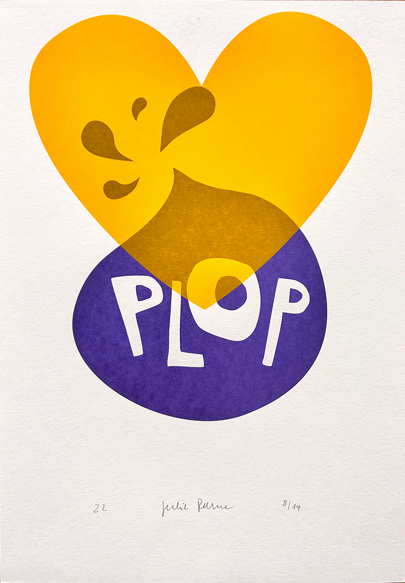 plop love – screen print poster by nice print editions