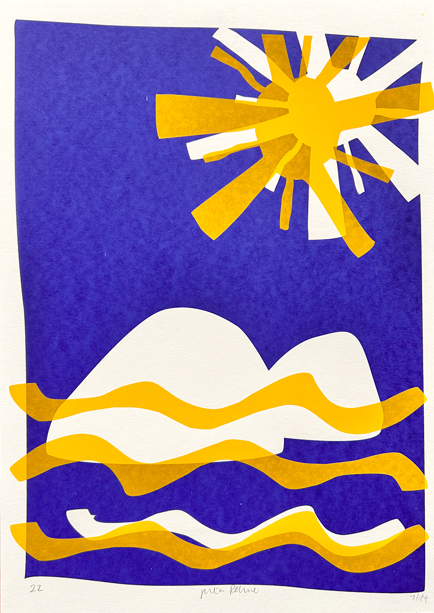 sun island – screen print poster by nice print editions