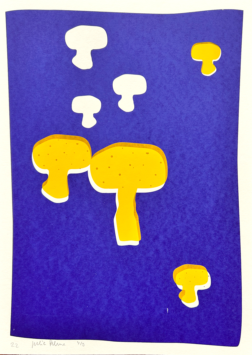 mushrooms – screen print poster by nice print editions