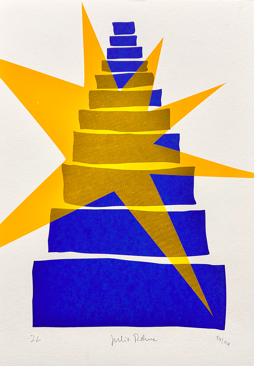 stair star – screen print poster by nice print editions