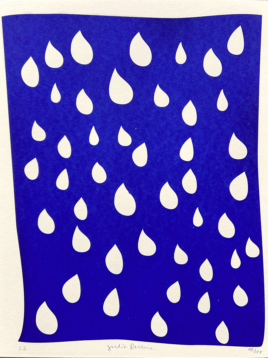 rain – screen print poster by nice print editions