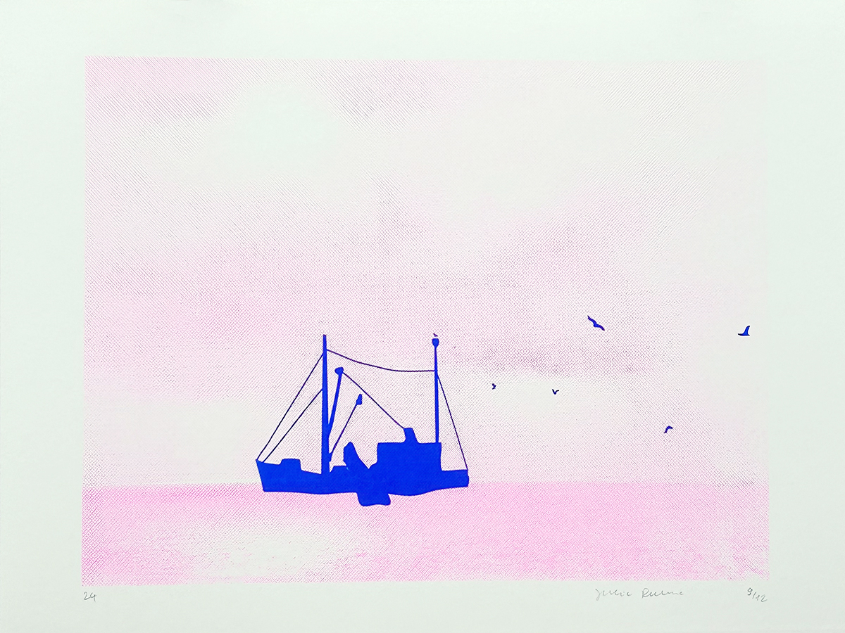 krabbenkutter pink – screen print poster by nice print editions