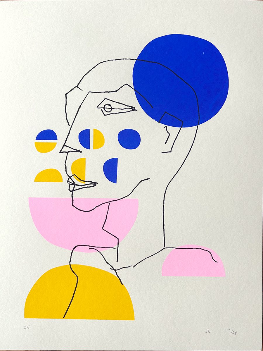 Face Man – screen print poster by nice print editions